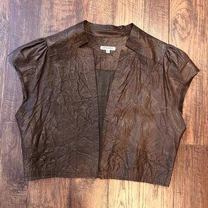 Generra Cropped Leather Bolero